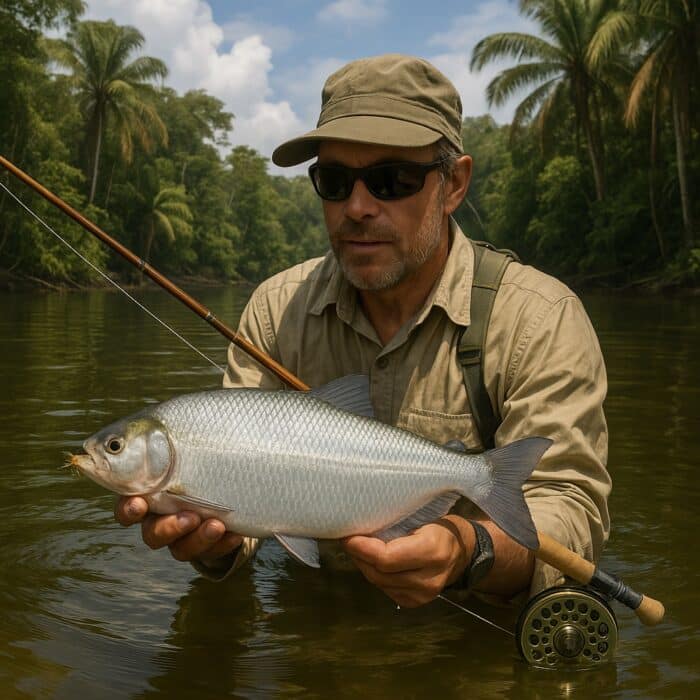 pesca de matrinxã com fly na amazônia