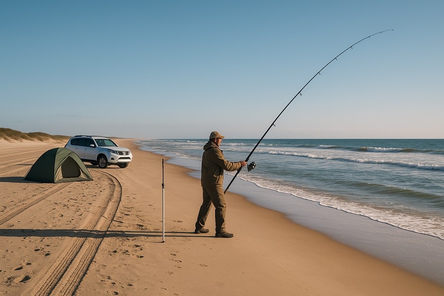 Dicas infalíveis para pescar peixe de mar nas praias do sul com mais sucesso, usando iscas certas, pontos estratégicos e equipamentos ideais.