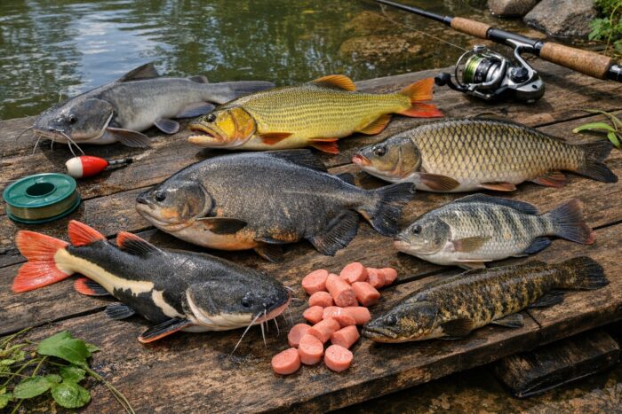 salsicha isca pesqueiro