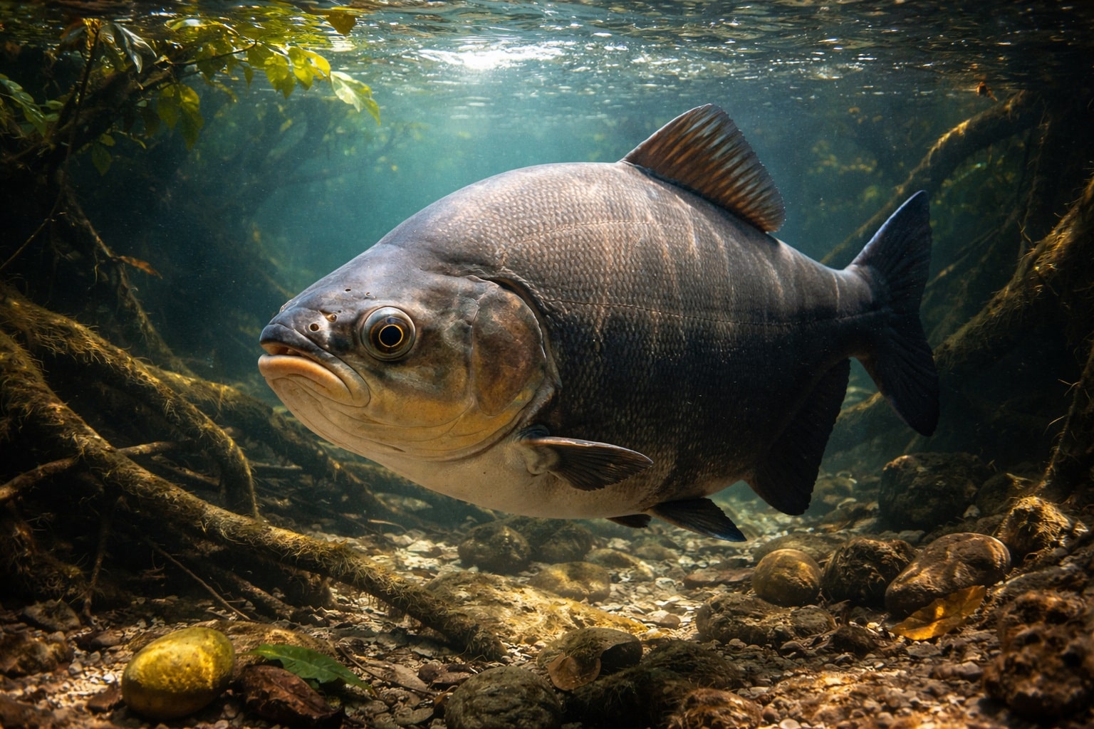 Tambaqui: características, piscicultura, pesqueiros e técnicas para pescar no Brasil, com foco em manejo, inovações e produtividade.