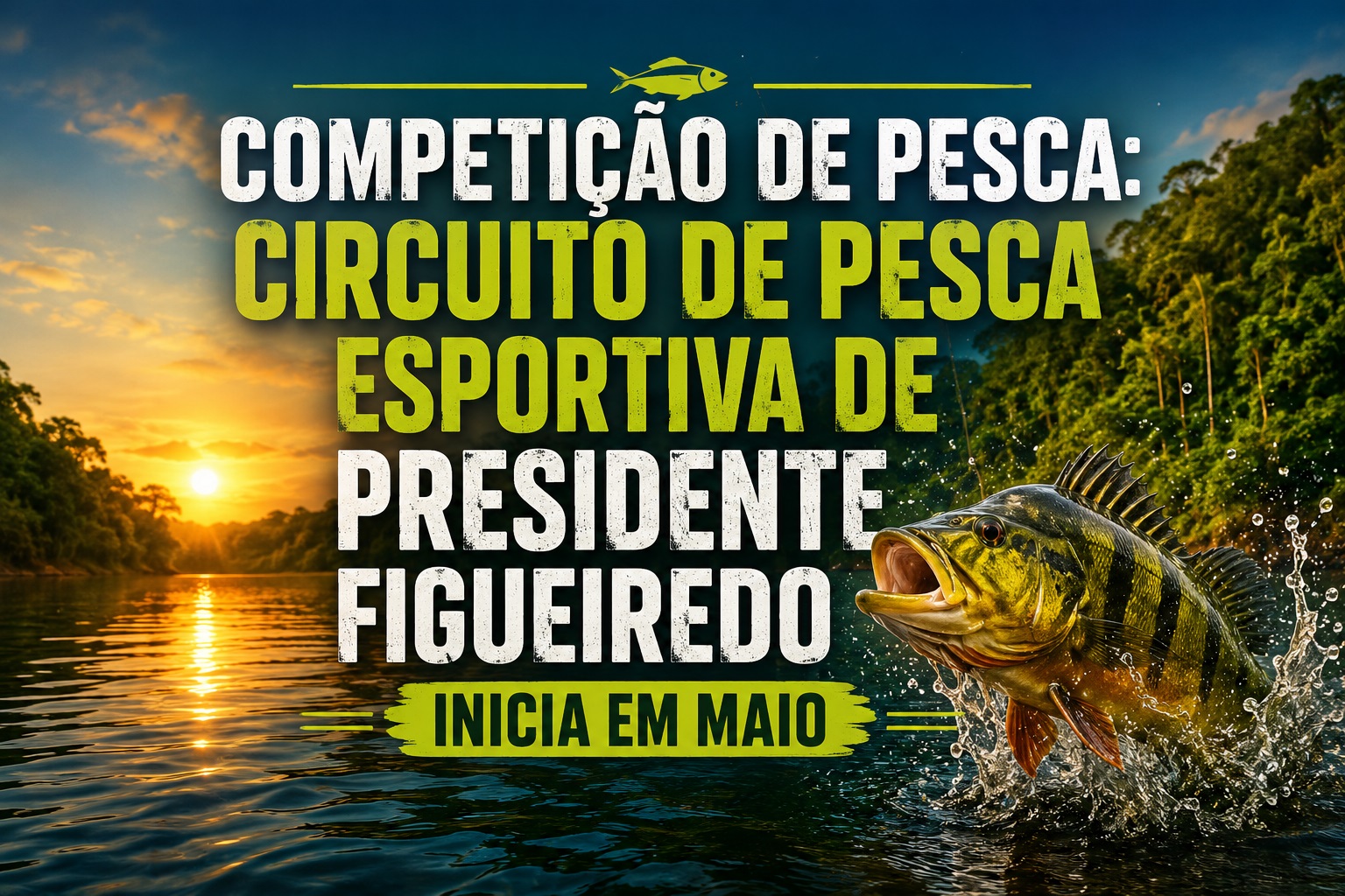 Competição de pesca esportiva em Presidente Figueiredo inicia em maio com foco no tucunaré, turismo sustentável e grandes premiações.