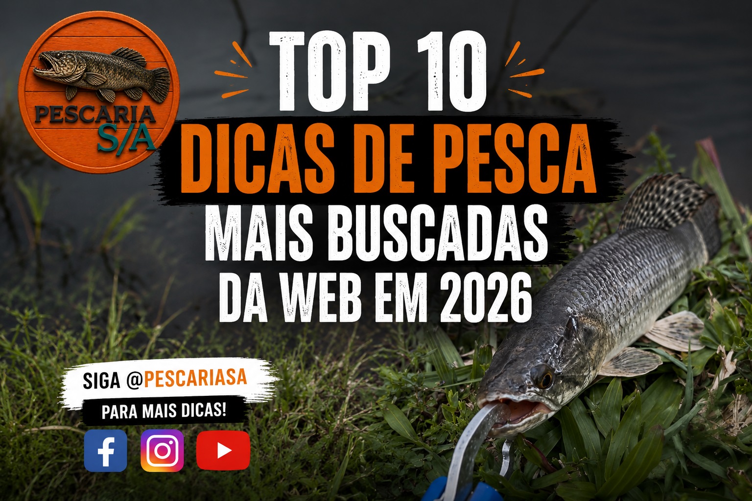 Top 10 dicas de pesca mais buscadas da web em 2026 segundo Google Trends e Ubersuggest para melhorar resultados na pescaria.
