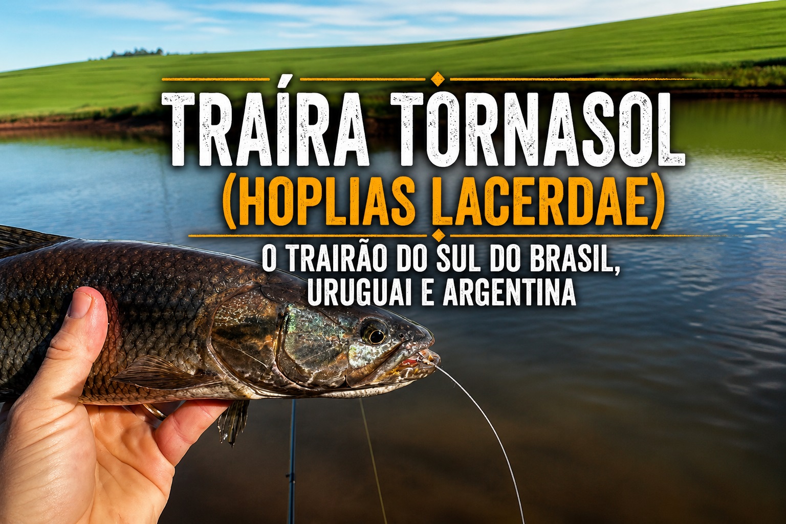 Traíra Tornasol (Hoplias lacerdae): conheça o trairão do sul do Brasil, Uruguai e Argentina e suas principais características.